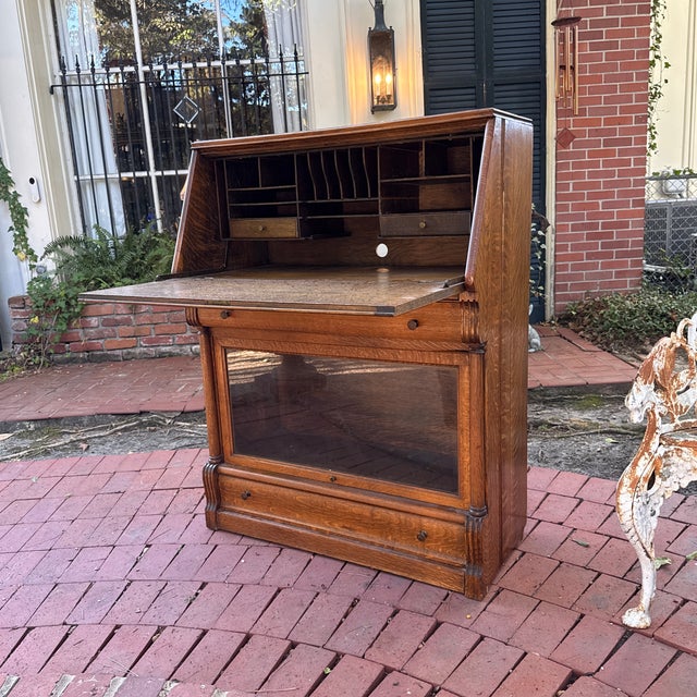 American Late 19th Century Barrister Bookcases Secretary Desk For Sale - Image 3 of 12