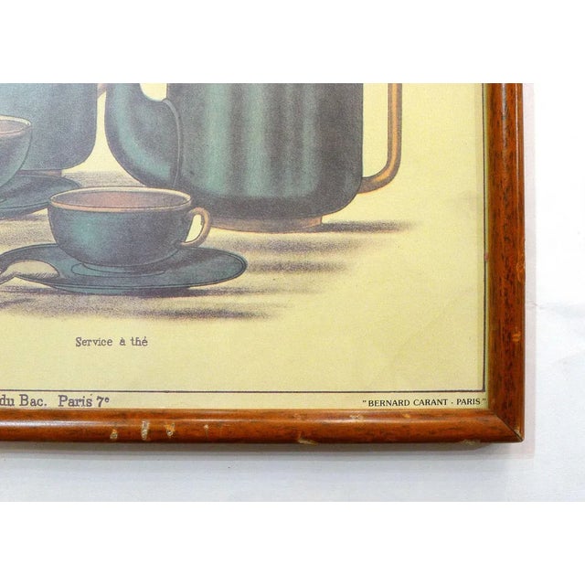 Glass Mid-Century French Educational Poster on Tea For Sale - Image 7 of 10