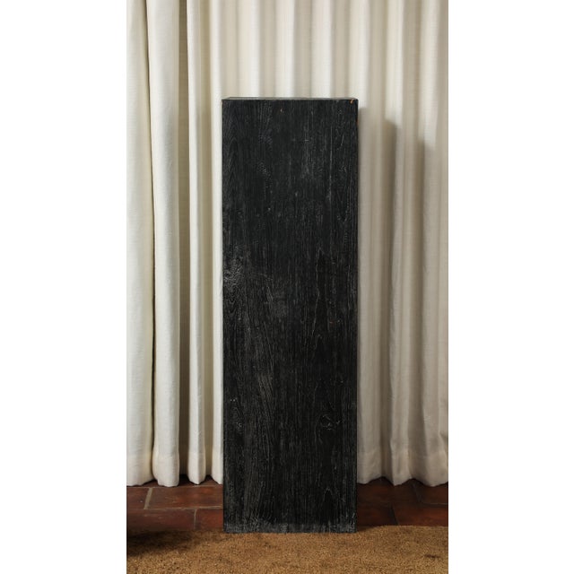 Vintage 20th Century Blackened Oak Pedestal For Sale In New York - Image 6 of 14