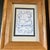 2 original 3.5 x 4.5 blue ink drawings on paper both signed Overall size with double mat & vintage oak frame is7.25 x 9.25...