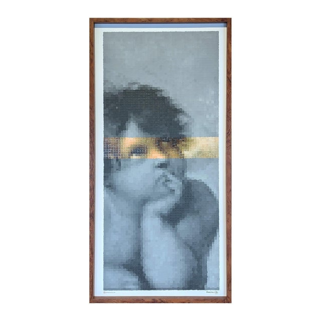 Contemporary Francisco Vital "Raphael Botticelli. 'Cherubs Virgin Mary'" Contemporary Pixel Figure Painting, 2021 For Sale - Image 3 of 10