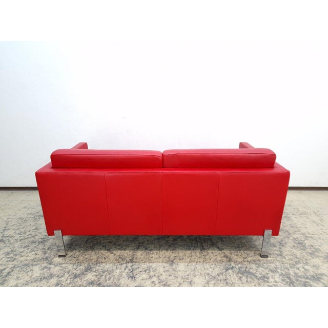 Red Leather 2-Seater DS 118 Sofa from de Sede For Sale - Image 3 of 13