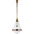 Gale Large Pendant in Hand-Rubbed Antique Brass with Seeded Glass Designer: Thomas O'Brien Fixture Height: 24" Min. Custom...