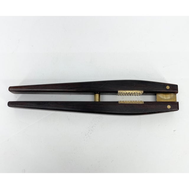 1960s 1960s Mid-Century Modern Denmark Poul Knudsen Teak & Brass Nutcracker For Sale - Image 5 of 12