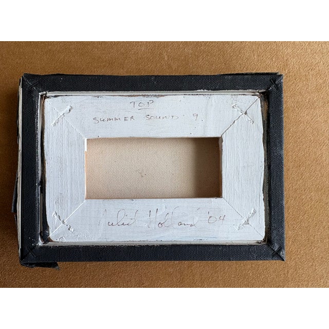 Rich earthtones and painterly brushstrokes make this vintage abstract a unique addition to any wall, shelf or table top....