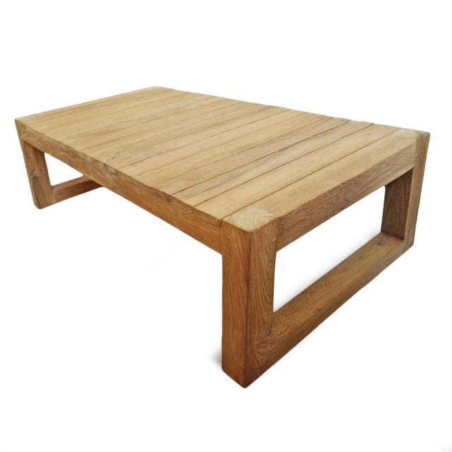 Outdoor Modern Teak Coffee Table For Sale - Image 4 of 8