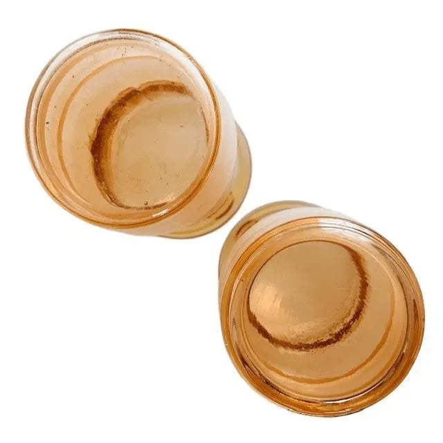 1920s Hollywood Regency Gold-Plated Pink Glass Vases from De Rupel, 1930s, Set of 2 For Sale - Image 5 of 6