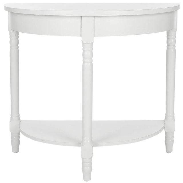 2020s Half Round Console in Shady White For Sale - Image 5 of 5