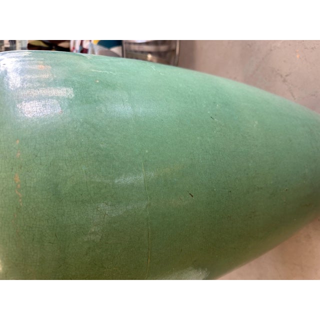 1940s Green Glazed Stoneware Oil Jar For Sale - Image 12 of 12