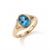 Make a refined statement with this elegant Natural Swiss Blue Topaz Signet Ring, showcasing a brilliant 7 x 5 mm oval-cut...