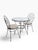 Late 20th Century 3 Pc. Wrought Iron Garden Patio Poolside Cafe Bistro Set For Sale - Image 12 of 15