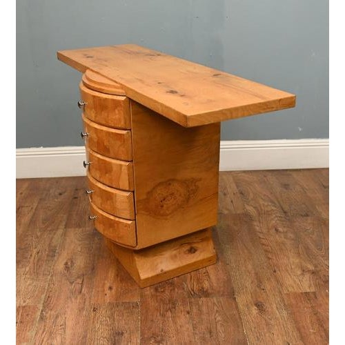 Art Deco Console Table in Blonde Maple, 1930s For Sale - Image 3 of 8