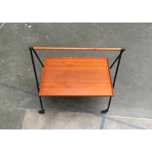 1960s Mid-Century Teak Foldable Serving Cart For Sale - Image 5 of 18