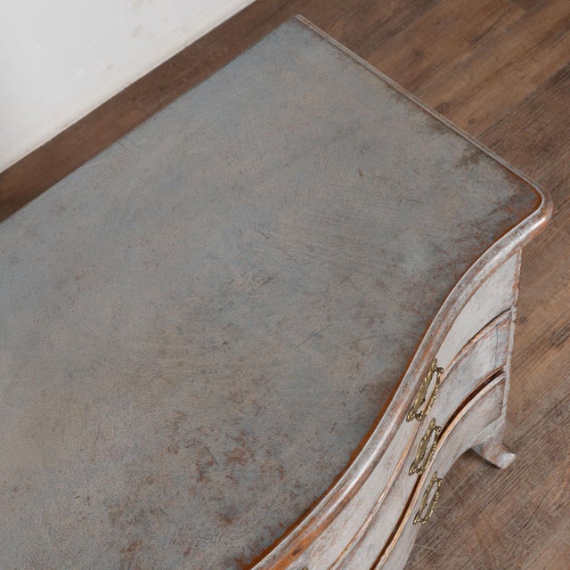 Late 18th Century Swedish Rococo Pine Chest of Three Drawers For Sale - Image 6 of 12