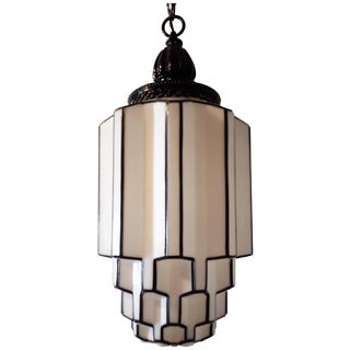 Art Deco Skyscraper Style Pendant Light For Sale