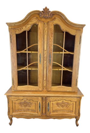 Vintage French Louis XIV Style Display Bookcase