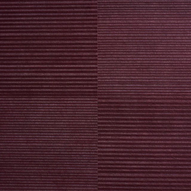 Contemporary SAMPLE - Schumacher x Patterson Flynn Quinton Offset Rib Wallcovering Wallpaper In Oxblood For Sale - Image 3 of 4