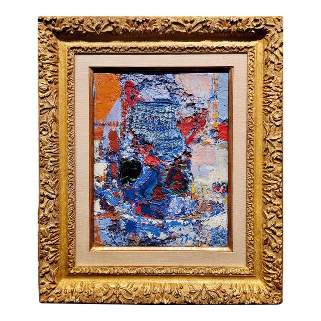 Gabriel Godard -1958 Untitled Abstract -French Modernist Oil Painting For Sale
