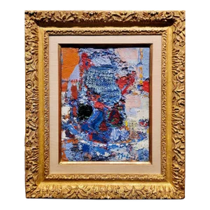 Gabriel Godard -1958 Untitled Abstract -French Modernist Oil Painting