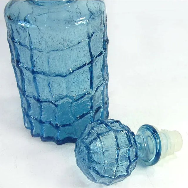 Italian Colored Glass Caraffe from Empoli, 1970s. For Sale - Image 6 of 8