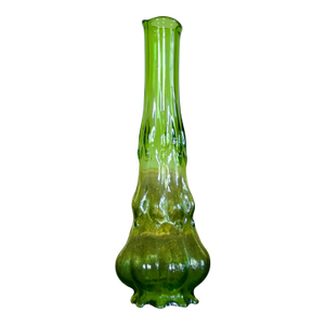 14” Kanawha Dark Uranium Glass Swung Vase – Uv Reactive Vintage Art Glass