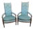 Mid 20th Century Louis XVI Fruitwood Tufted Chairs-a Pair For Sale
