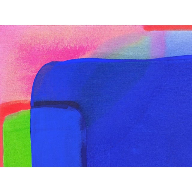 2020s Gary Griffin "Boundary" Contemporary Blue, Pink, Green, & Red Tone Color Field Painting, 2023 For Sale - Image 5 of 11