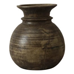 Vintage Teak Vase For Sale