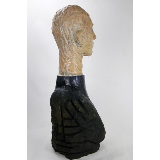 Early 21st Century Figurative Sculpture in Raku Ceramic and Carved Poplar by Óscar Aldonza Torres, 2021 For Sale - Image 5 of 16
