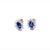 Traditional Natural Sapphire Diamond Stud Earrings 14k Gold 0.84 TCW Certified For Sale - Image 3 of 8