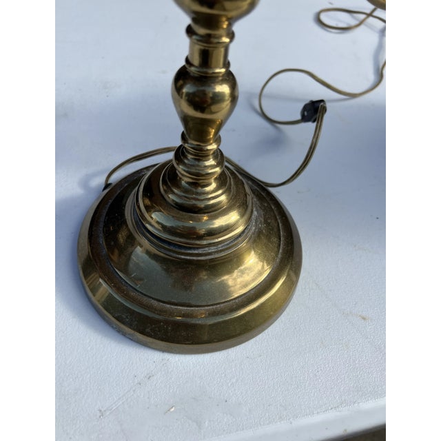 1970s Art Deco Brass Decorative Lamp For Sale - Image 4 of 6