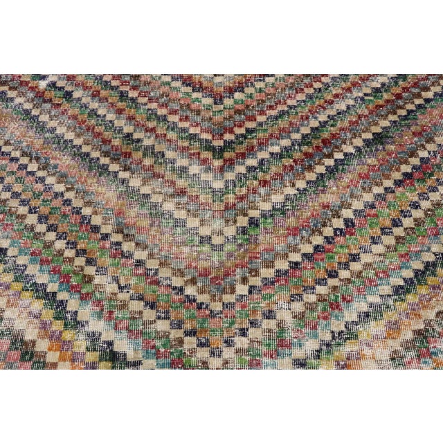 Mid 20th Century Vintage Turkish Sivas Rug, 04'10 X 08'04 For Sale - Image 5 of 10