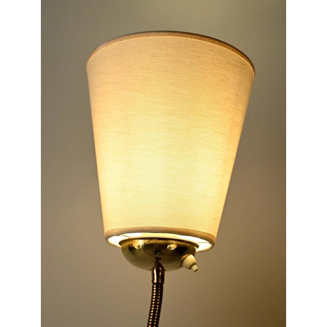 Scandinavian 3-Armed Floor Lamp in Teak and Brass, 1950s For Sale - Image 11 of 16