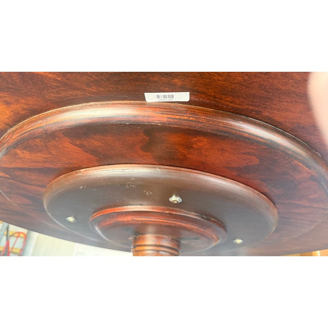 Theodore Alexander 48” Burl Walnut Compass Rose Center Dining Table For Sale - Image 12 of 14
