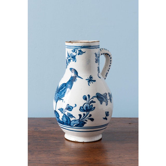 Antique Blue & White Rooster Jug, 1700s For Sale - Image 10 of 10