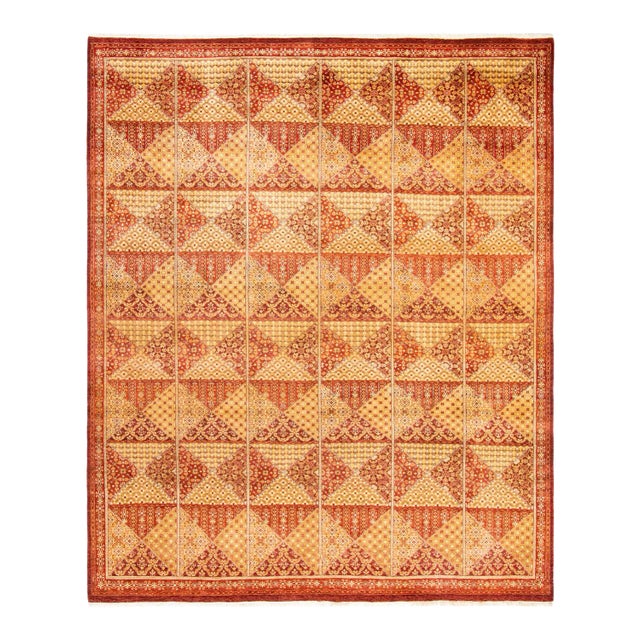 Eclectic Collection Hand-Knotted Area Rug - Red Collection 8' 3" x 9' 10" For Sale