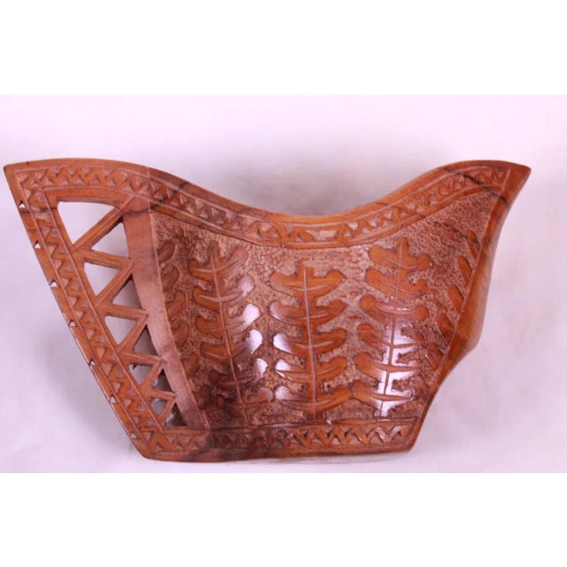 Antique 1900s Hand-Carved Wooden Wedding Cup From Former Yugoslavia/European Balkan For Sale - Image 10 of 13