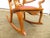 Antique Carved Oak Green Man Rocking Chair in Red Tufted Leather ~ Northwind Face For Sale - Image 11 of 17