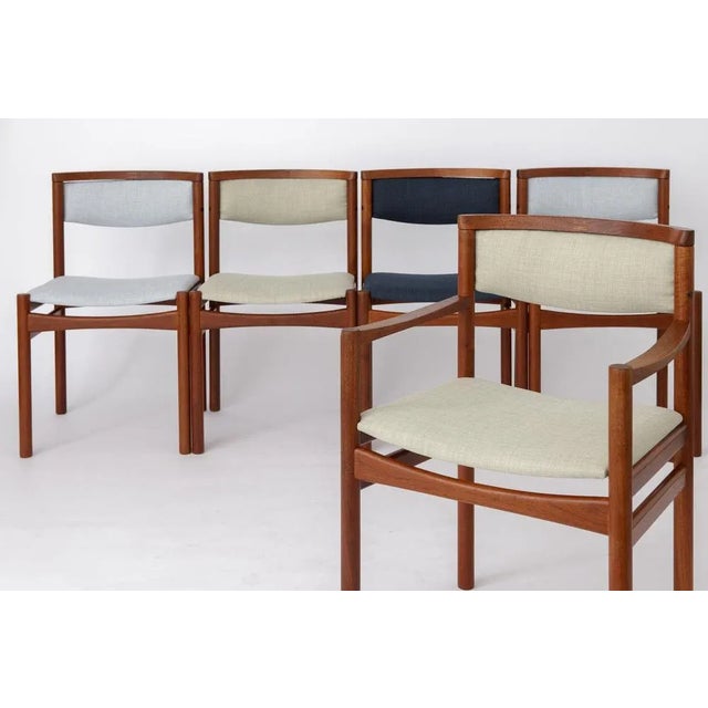 Set of 5 teak dining chairs by manufacturer SAX (Saxkjobing Savvaerk Stolefabrik), Demark. Production period: 1960s...
