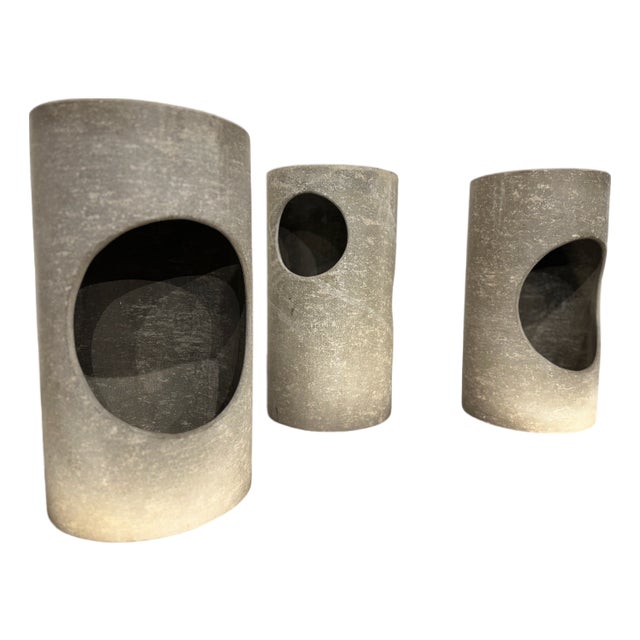 Set of 3 Stools in Fiber Cement, Unknown, 1960s For Sale