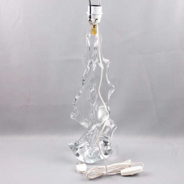 Glass Schneider France Modernist Crystal Table Lamp For Sale - Image 7 of 8