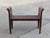 1970s Empire Style Solidwood and Cane Bench For Sale - Image 4 of 7
