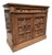 Vintage Carved Wooden Bar Cabinet With Drop-Leaf Extensions. For Sale