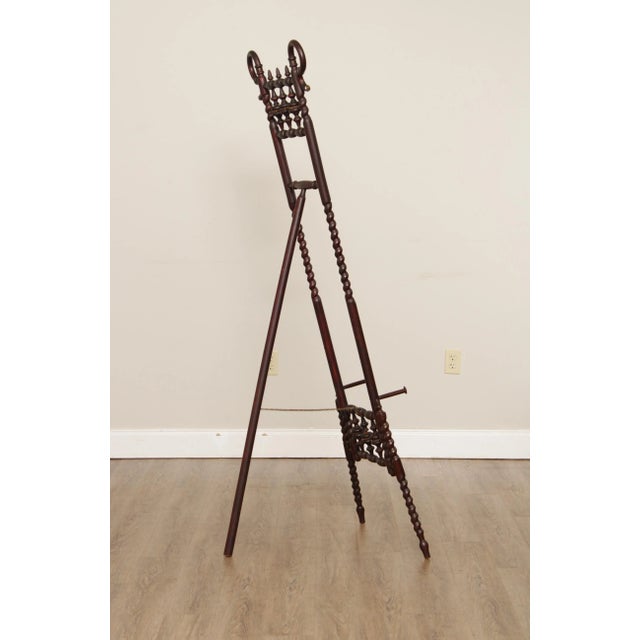 Antique Victorian Carved Stick and Ball Display Easel For Sale In Philadelphia - Image 6 of 13