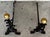 French 19th French Wrought Iron Firedogs or Andirons For Sale - Image 3 of 8