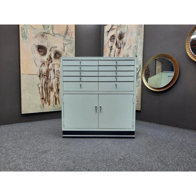 Industrial Metal Dentist Cabinet from Baisch, 1950s For Sale - Image 3 of 18