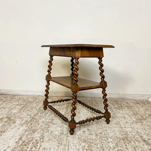 1940s European Walnut Parquet Occasional Table, Circa 1920–1940 For Sale - Image 5 of 11