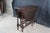 Antique Elite William & Mary Style Walnut Oval Drop Leaf Gateleg Console Table For Sale - Image 9 of 11