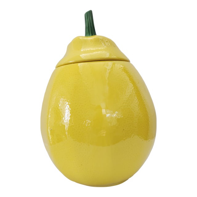 Vintage Lemon Shaped Ceramic Cookie Jar or Container Chairish