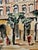 Rustic Henry Emil Salloch Original Watercolor on Paper Grand Public Square, 1972. For Sale - Image 3 of 8